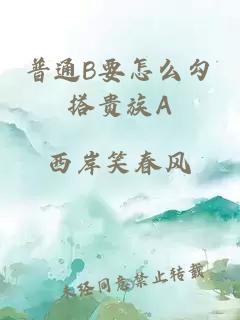 普通B要怎么勾搭贵族A