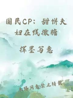 国民CP：甜饼夫妇在线撒糖